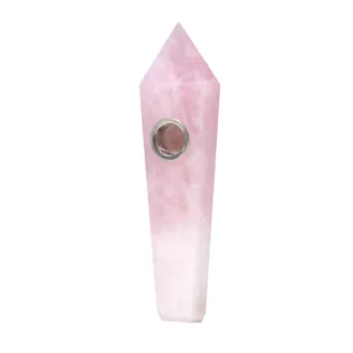 Astral Project Gemstone Pipe - Rose Quartz