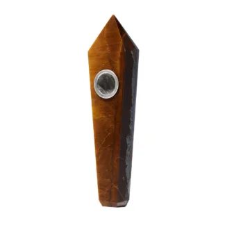 Astral Project Gemstone Pipe - Tiger's Eye