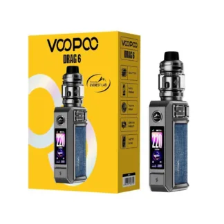 VooPoo Drag 6 220W Kit w / UFORCE X II (2) Tank - Metal Gray